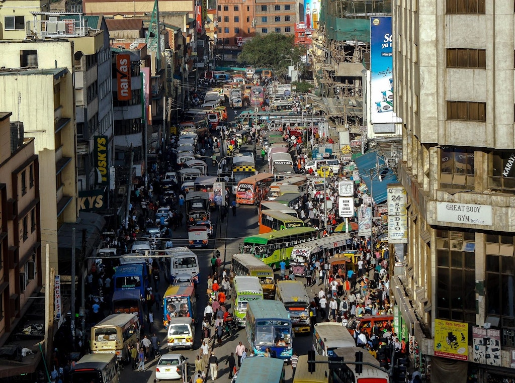 Nairobi street from above