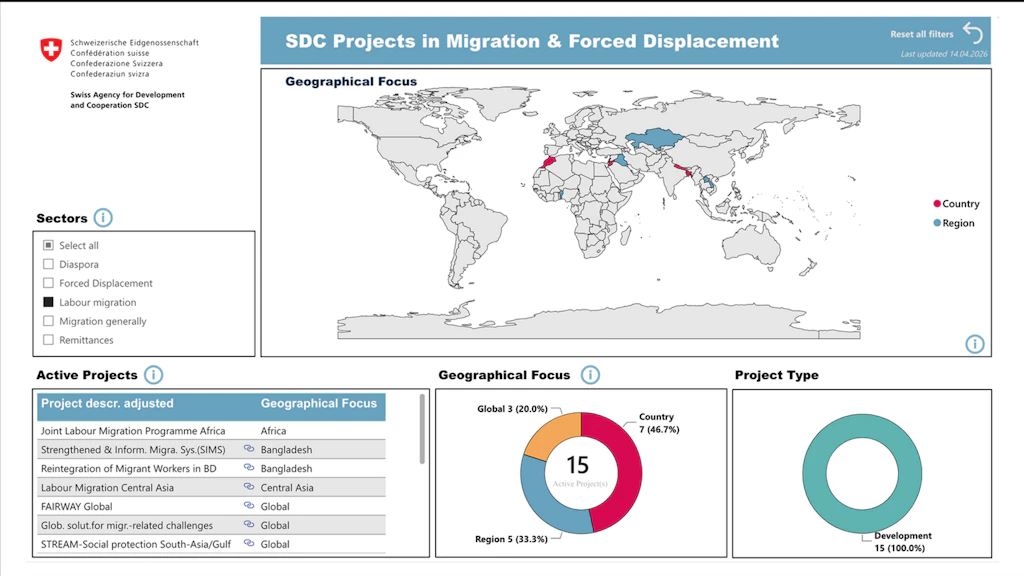 A screenshot of the interactive map.